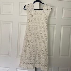 Anthropologie White Knit Dress